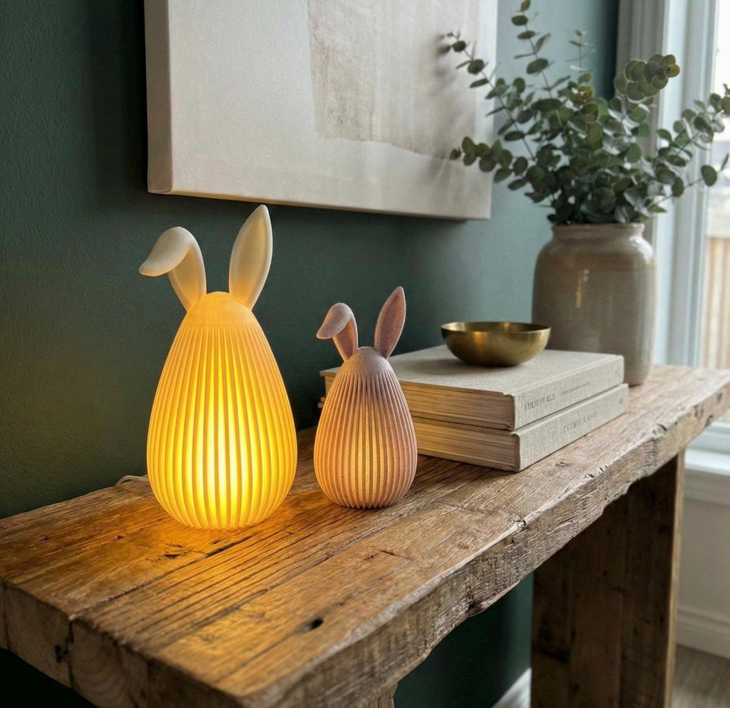 LED Hasenlampe | Teelicht kompatible Deko | Osterdeko | Stimmungslicht