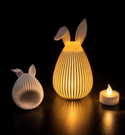LED Hasenlampe | Teelicht kompatible Deko | Osterdeko | Stimmungslicht